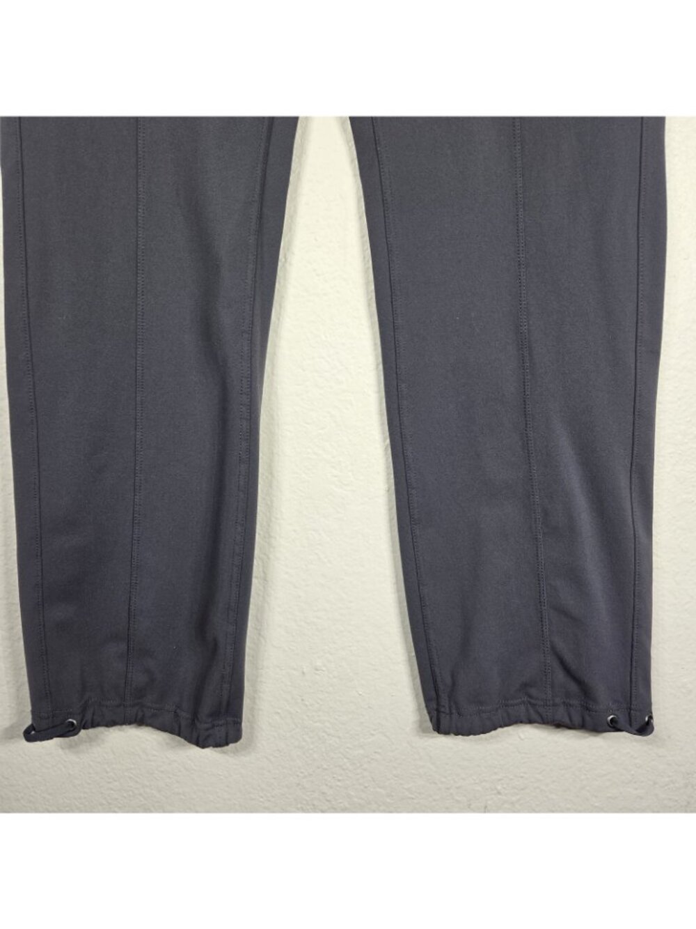 Athleta Metro Slouch XL Joggers Pants Black Drawstring Zip Pocket Dark Gray - Picture 7 of 16